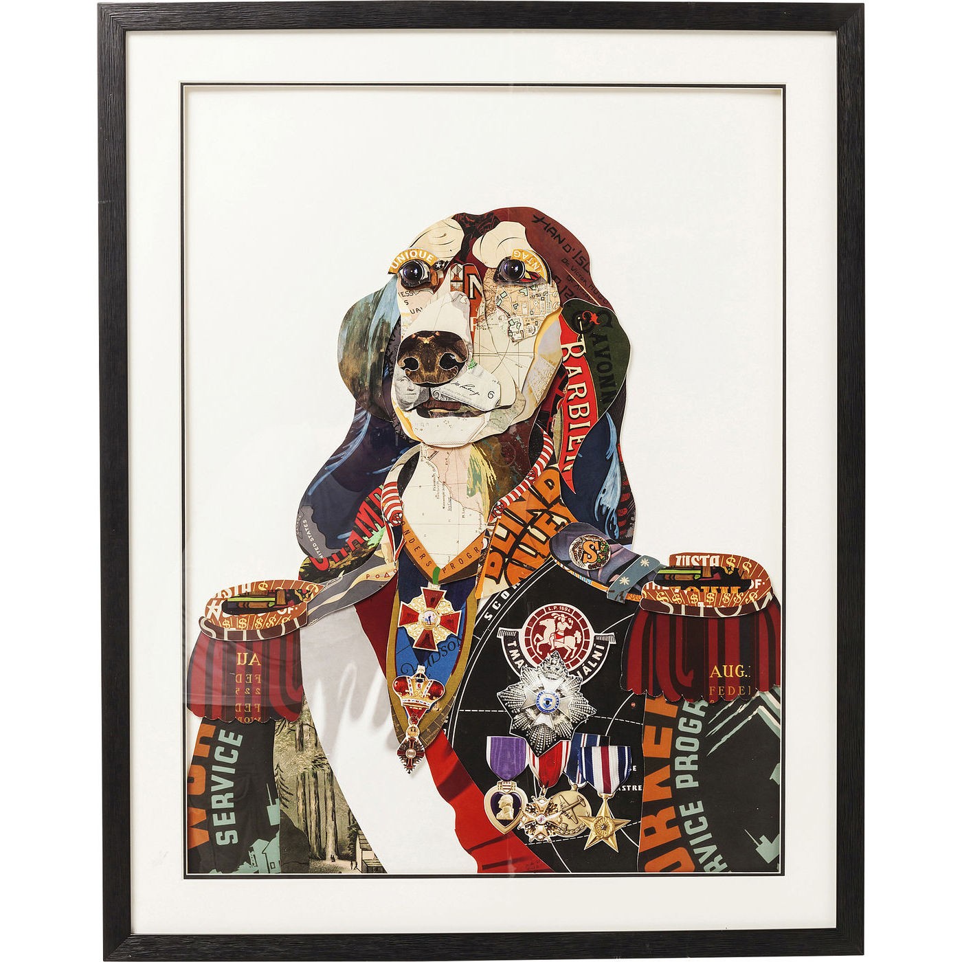 Kare Picture Frame Art General Dog 90x72 cm product afbeelding