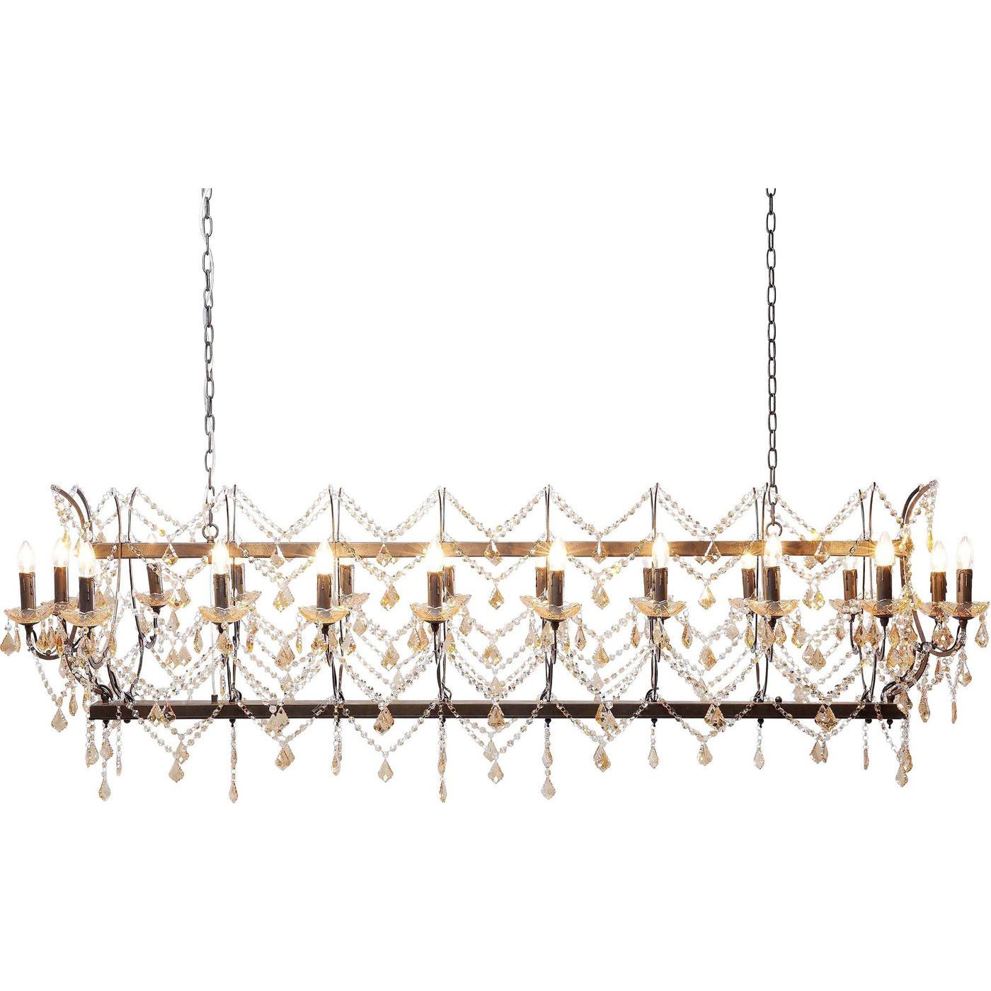 Kare Hanglamp Chateau Crystal Rusty Deluxe product afbeelding
