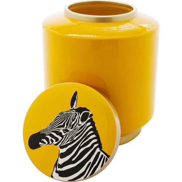 Kare Decoratiepot Zebra Geel product afbeelding