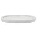 Miss Etoile Tray Marble White Oval