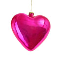 Kerstbal Heart Pearly Pink 15cm