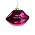 Kerstbal Lips Pearly Purple Large