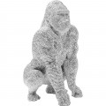 Kare Decofiguur Shiny Gorilla Silver 46 cm