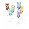 Pols Potten Champagne Glazen Cuttings Multicolour (set van 6)
