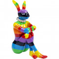 Kare Decofiguur Sitting Rabbit Rainbow 80cm