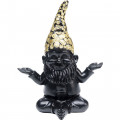 Kare Decofiguur Gnome Meditation Black Gold 19cm