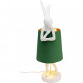 Kare Tafellamp Animal Rabbit White Green 68cm
