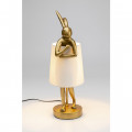 Kare Tafellamp Animal Rabbit Gold White 50cm