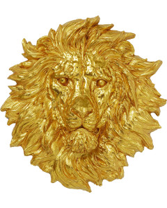 Kare Wanddecoratie Lion Head Gold 90x100cm