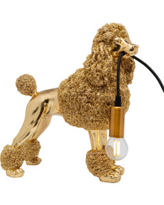 Kare Tafellamp Animal Poodle Gold 32cm