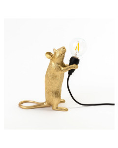 Seletti Tafellamp Mouse Step Gold