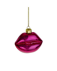 Kerstbal Lips Pearly Purple Small