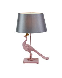Tafellamp Peacock Rosita Light Pink/Grey