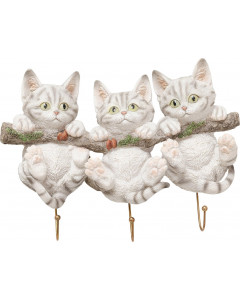 Kare Wandhaken Three Mini Cats
