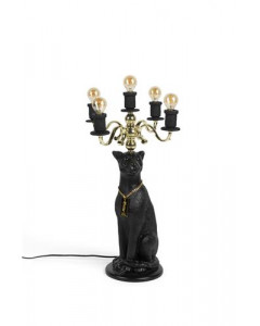 Bold Monkey Vloerlamp Proudly Crowned Panther Black