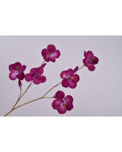 Silk-ka Kunstbloem Hibiscus Tak Goud Lavendel 115cm