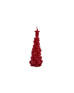 SMAQQ Kaars A Bubbly Xmas Tree Blooming Bordeaux 21cm