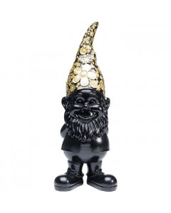 Kare Decofiguur Gnome Standing Black Gold 61cm