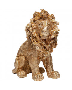 Kare Decofiguur Sitting Lion Gold 42cm