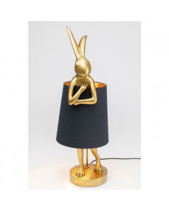 Kare Tafellamp Animal Rabbit Gold Black 68cm
