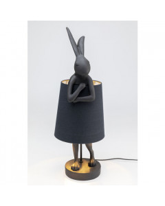 Kare Tafellamp Animal Rabbit Matt Black 68cm