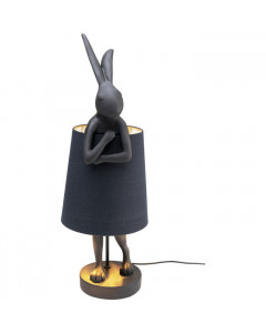 Kare Tafellamp Animal Rabbit Matt Black 68cm
