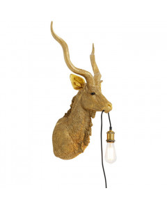 Kare Wandlamp Animal Goat Gold