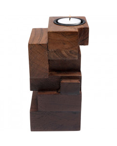 Kare Kandelaar Wood Tetris 31cm