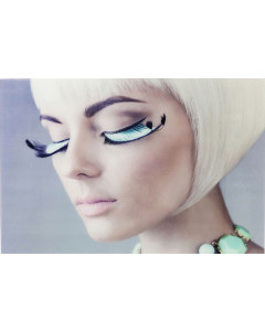 Kare Wandfoto Glass Space Age Lashes 80x120cm