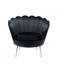 Kare Fauteuil Water Lily Chrome Black