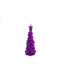 SMAQQ Kaars A Bubbly Xmas Tree Perfect Purple 21cm
