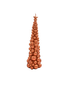 SMAQQ Kaars A Bubbly Xmas Tree Catchy Copper 47 cm