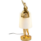 Kare Tafellamp Animal Rabbit Gold White 50cm