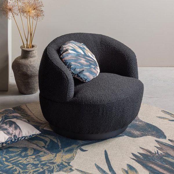 BePureHome Draaifauteuil 'Woolly' Bouclé