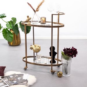 BePureHome Trolley 'Push' kleur Antique Brass