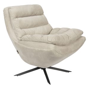 Dutchbone Draaifauteuil 'Vince' Rib