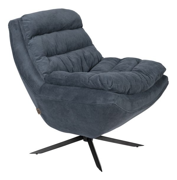 Dutchbone Draaifauteuil 'Vince' Rib