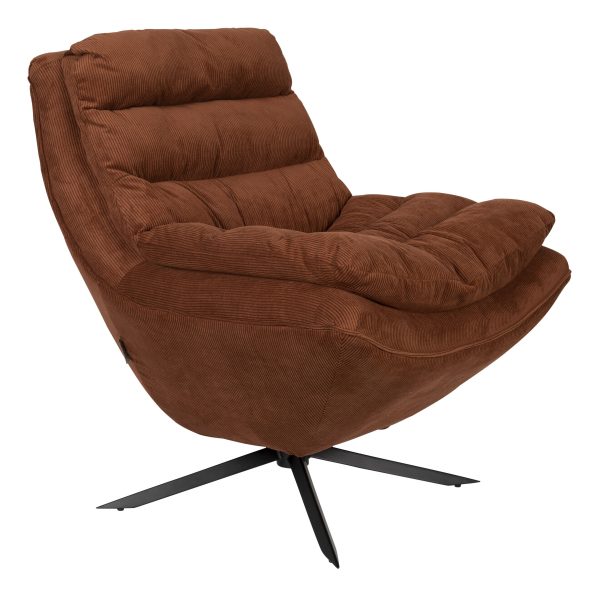 Dutchbone Draaifauteuil 'Vince' Rib