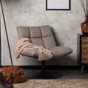 Dutchbone Fauteuil 'Bar' kleur Lichtgrijs