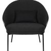 Dutchbone Fauteuil 'Rodin' Essenhout en bouclé