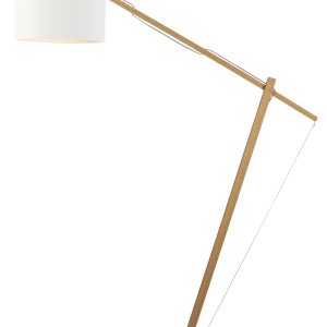 GOOD&MOJO Vloerlamp 'Montblanc' Bamboe en Eco linnen