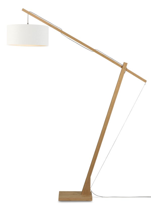 GOOD&MOJO Vloerlamp 'Montblanc' Bamboe en Eco linnen