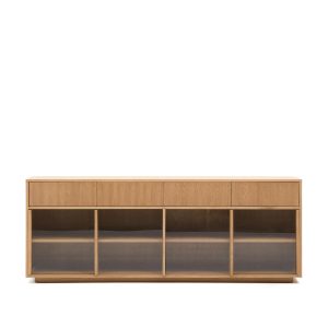 Kave Home Dressoir 'Helvine' Eiken en glas