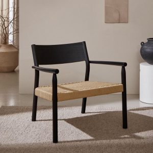 Kave Home Fauteuil 'Yalia' Eikenhout