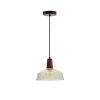 Kave Home Hanglamp 'Silex' Notenhout en glas