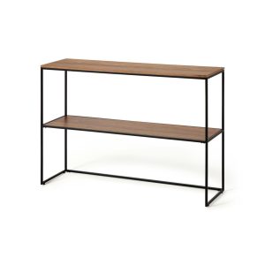 Kave Home Sidetable 'Yoana' Walnoot en metaal