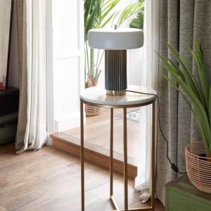 Kave Home Tafellamp 'Serenella' Metaal en glas