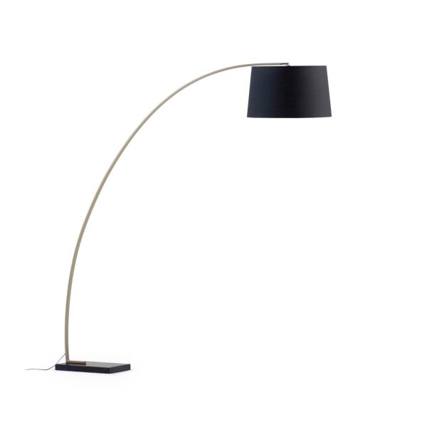 Kave Home Vloerlamp 'Juhe' kleur Zwart/Goud