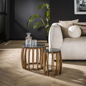 LifestyleFurn Bijzettafel 'Garreth' Set van 2 stuks