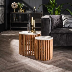 LifestyleFurn Bijzettafel 'Pervis' Set van 2 stuks